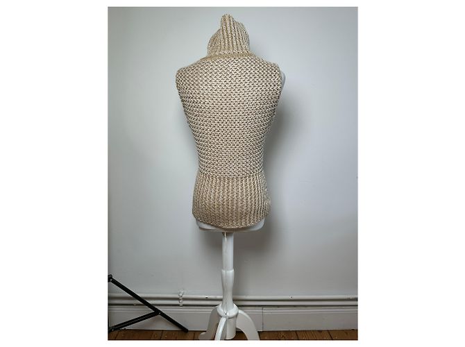 Vintage MCM Strickweste Creme Beige M - Ansicht 3