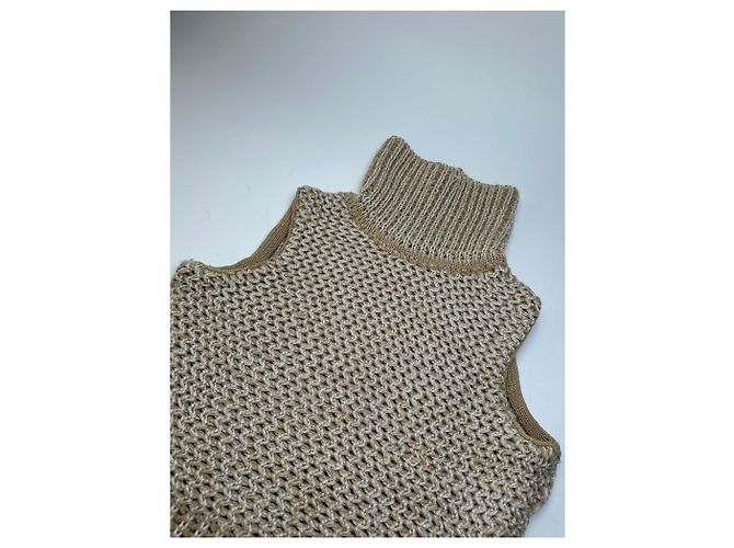 Vintage MCM Strickweste Creme Beige M - Ansicht 7
