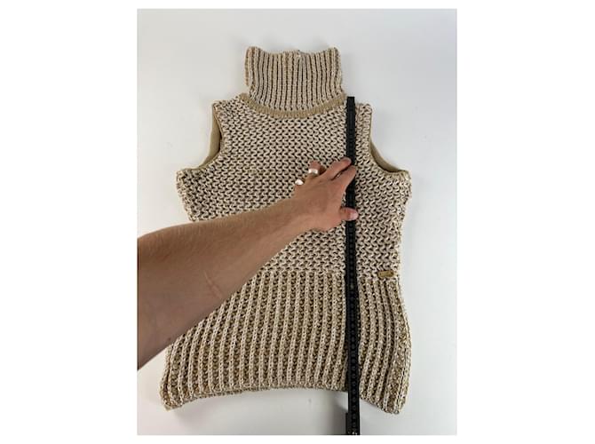 Vintage MCM Strickweste Creme Beige M - Ansicht 8