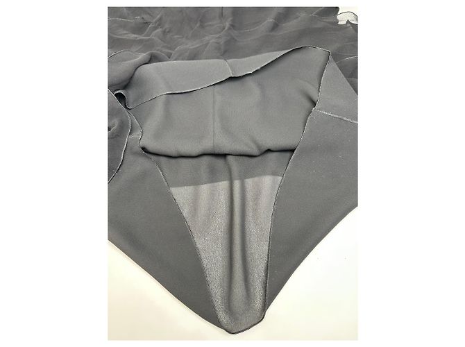 Gonna in chiffon vintage Armani Nera M Nero - vista 9