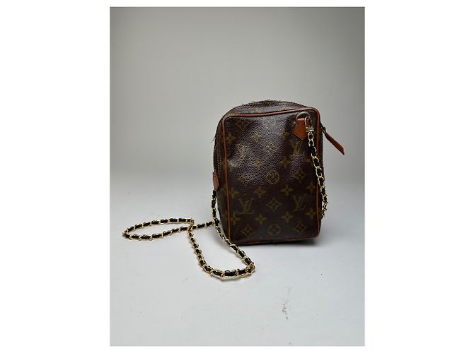 Vintage Louis Vuitton Monogram Canvas Umhängetasche Braun Gold - Ansicht 2