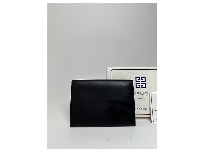 Vintage Givenchy Calf Leather Wallet Black Silver - view 10