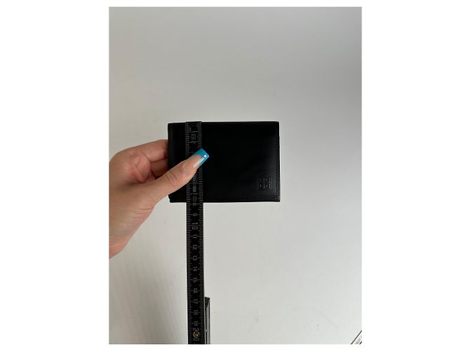 Vintage Givenchy Calf Leather Wallet Black Silver - view 8