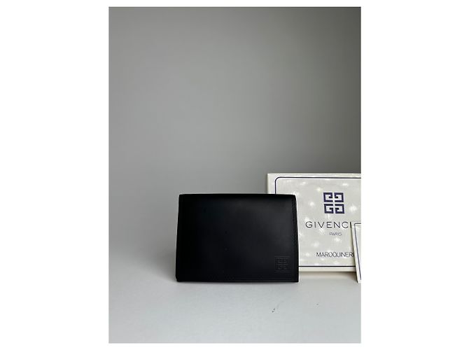 Vintage Givenchy Calf Leather Wallet Black Silver - view 9