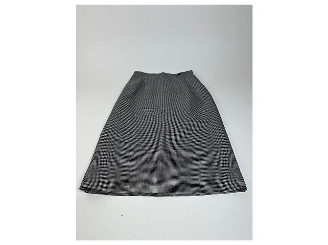Vintage Courreges Karo-Blazer / Zweiteiler Schwarz Weiß M - Ansicht 3