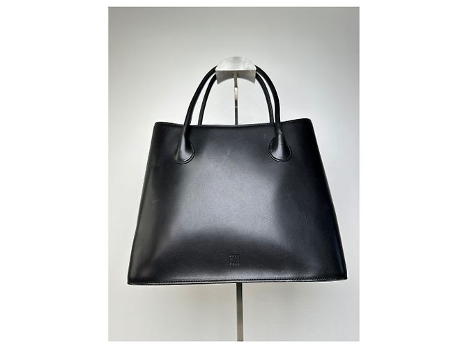 Tote in pelle strutturata vintage Issey Miyake nero - vista 12