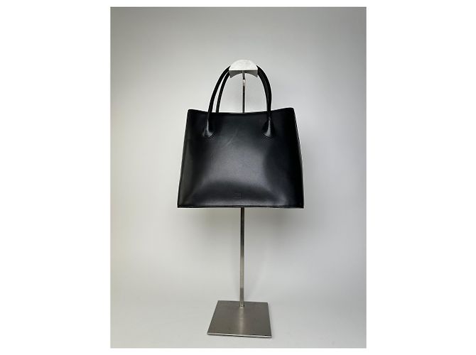 Tote in pelle strutturata vintage Issey Miyake nero - vista 4