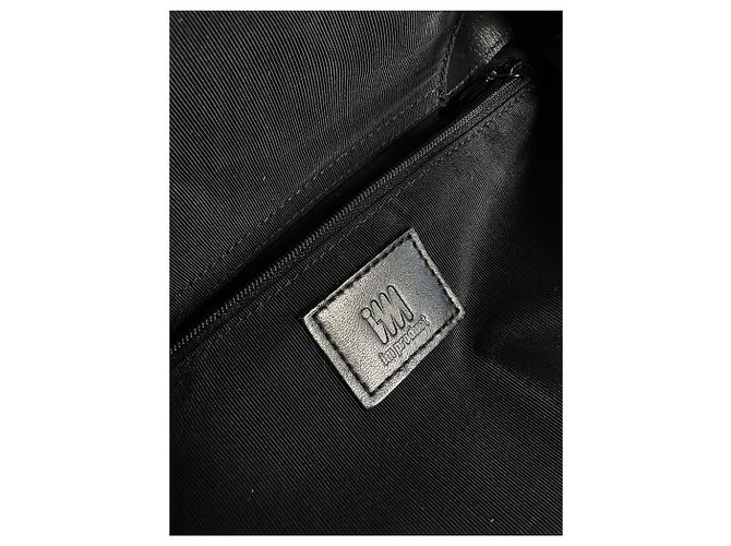 Tote in pelle strutturata vintage Issey Miyake nero - vista 5