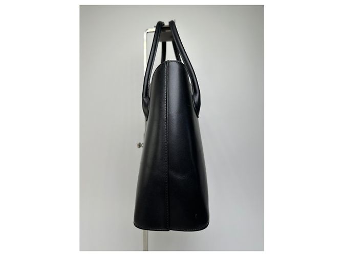 Tote in pelle strutturata vintage Issey Miyake nero - vista 6