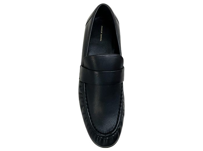 Mocassini in pelle nera arricciata Mansur Gavriel - vista 4