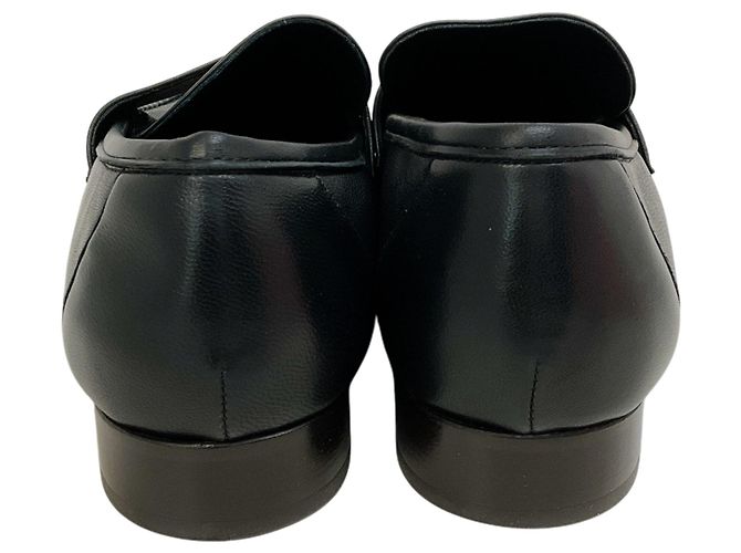 Mocassini in pelle nera arricciata Mansur Gavriel - vista 5