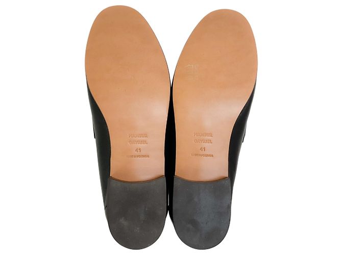 Mocassini in pelle nera arricciata Mansur Gavriel - vista 7