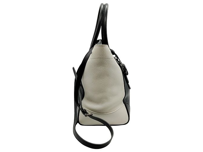 Borsa Soft Ricky 33 in pelle di vitello nero / bianco Ralph Lauren - vista 2