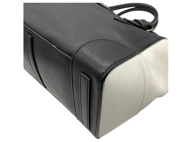 Borsa Soft Ricky 33 in pelle di vitello nero / bianco Ralph Lauren - vista 6