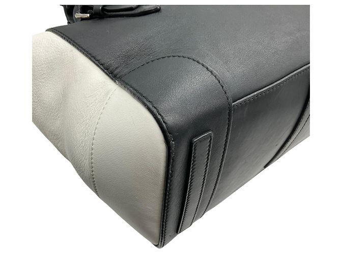 Borsa Soft Ricky 33 in pelle di vitello nero / bianco Ralph Lauren - vista 7