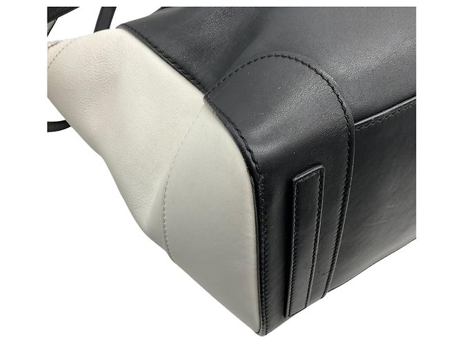 Borsa Soft Ricky 33 in pelle di vitello nero / bianco Ralph Lauren - vista 8