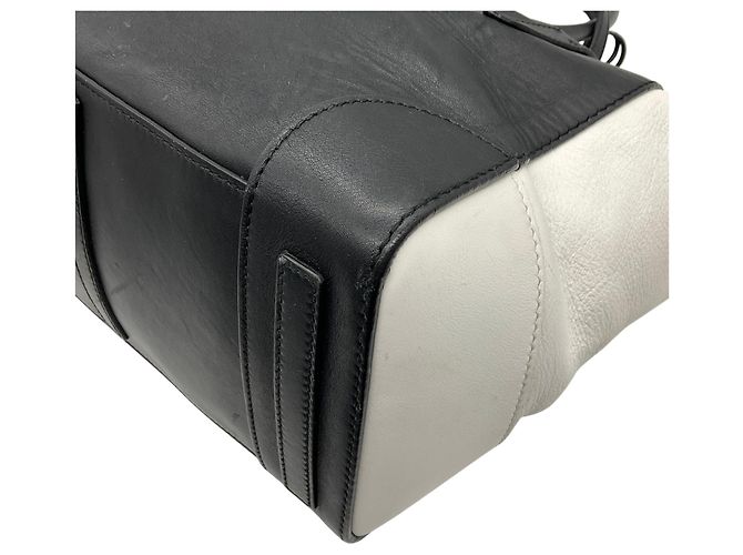 Borsa Soft Ricky 33 in pelle di vitello nero / bianco Ralph Lauren - vista 9