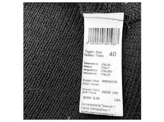Pull en maille de coton noir à micro-sequins Peserico - vue 4