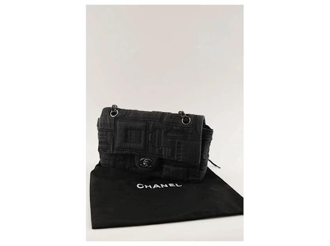 Chanel Borsa a tracolla Timeless/Classique anthracite Grigio antracite - vista 8
