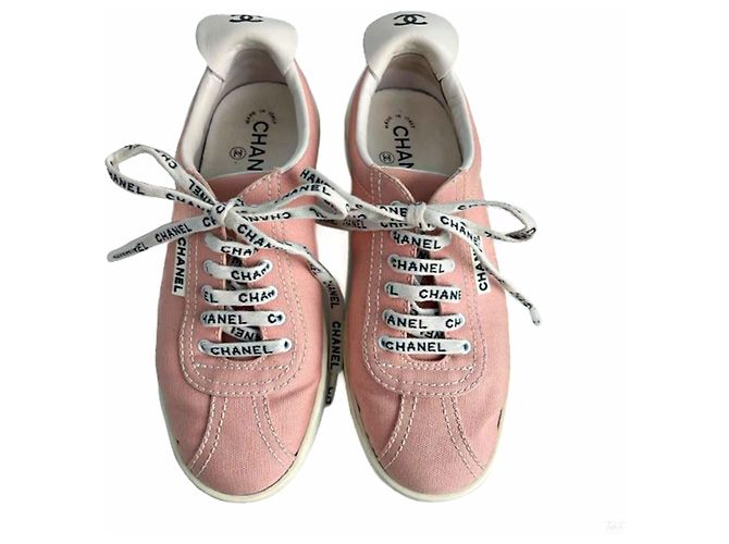 Chanel 19C Weekender Canvas Sneakers 38 Dust Pink - Ansicht 2