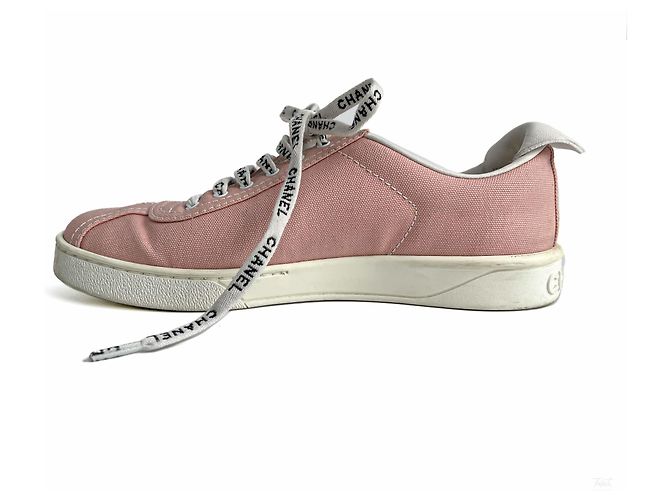 Chanel 19C Weekender Canvas Sneakers 38 Dust Pink - Ansicht 6