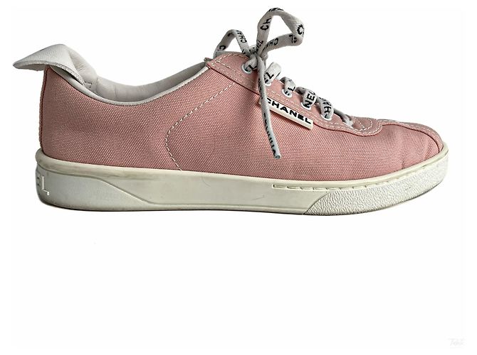 Chanel 19C Weekender Canvas Sneakers 38 Dust Pink - Ansicht 7