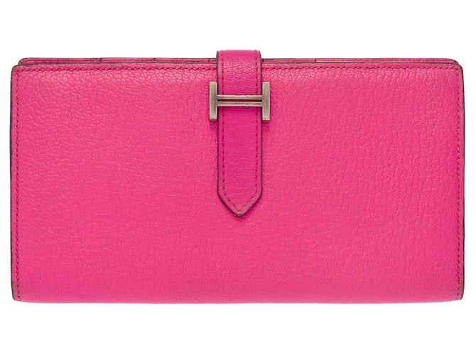 Béarn Hermès HERMES Bearn Lederaccessoire Rosa - 103547 Pink - Ansicht 2