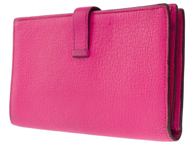 Béarn Hermès HERMES Bearn Lederaccessoire Rosa - 103547 Pink - Ansicht 5
