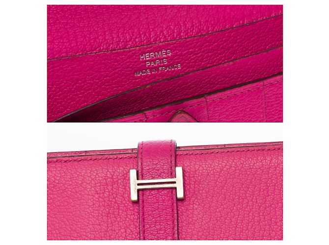 Béarn Hermès HERMES Bearn Lederaccessoire Rosa - 103547 Pink - Ansicht 6