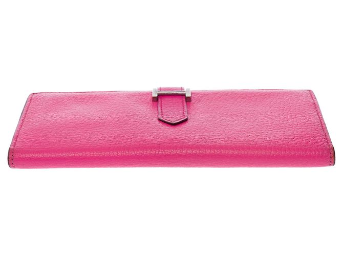 Béarn Hermès HERMES Bearn Lederaccessoire Rosa - 103547 Pink - Ansicht 7