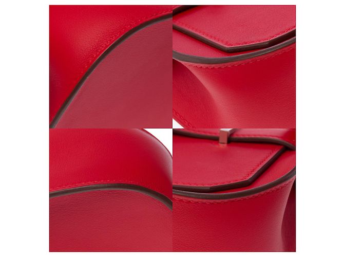 Hermès Borsa HERMES Jypsiere in Pelle Rossa - 103552 Rosso - vista 10