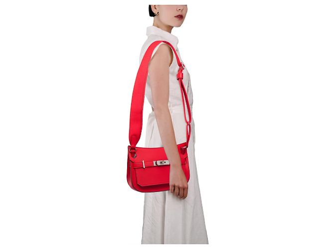 Hermès Borsa HERMES Jypsiere in Pelle Rossa - 103552 Rosso - vista 11
