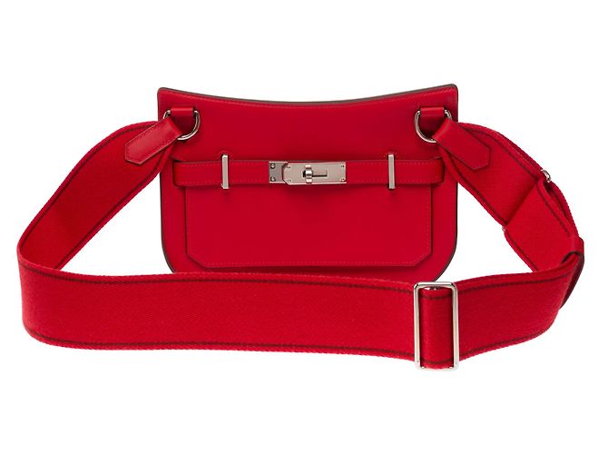 Hermès Borsa HERMES Jypsiere in Pelle Rossa - 103552 Rosso - vista 2
