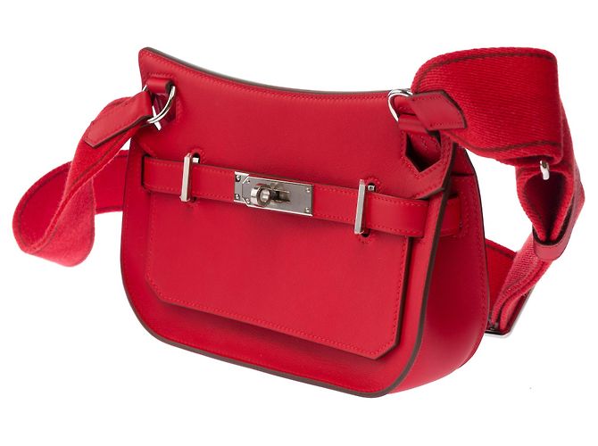 Hermès Borsa HERMES Jypsiere in Pelle Rossa - 103552 Rosso - vista 4