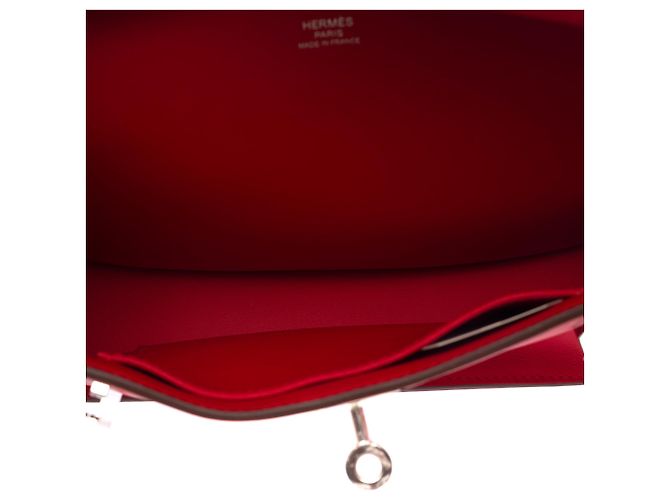 Hermès Borsa HERMES Jypsiere in Pelle Rossa - 103552 Rosso - vista 8
