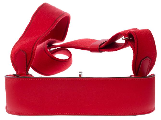 Hermès Borsa HERMES Jypsiere in Pelle Rossa - 103552 Rosso - vista 9