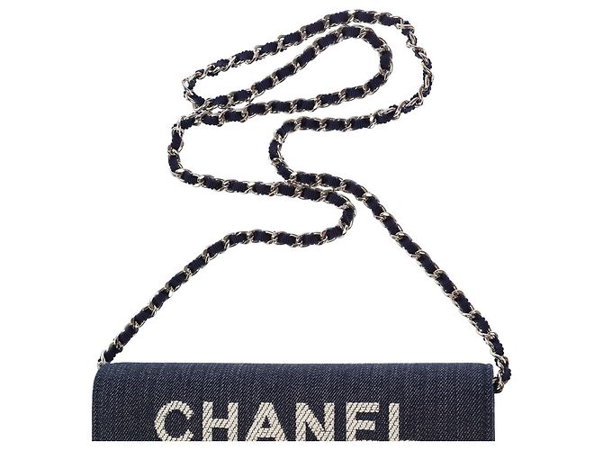 Borsa CHANEL Wallet on Chain in Denim Blu Navy - 103561 - vista 10