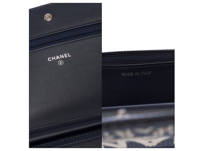 Borsa CHANEL Wallet on Chain in Denim Blu Navy - 103561 - vista 7