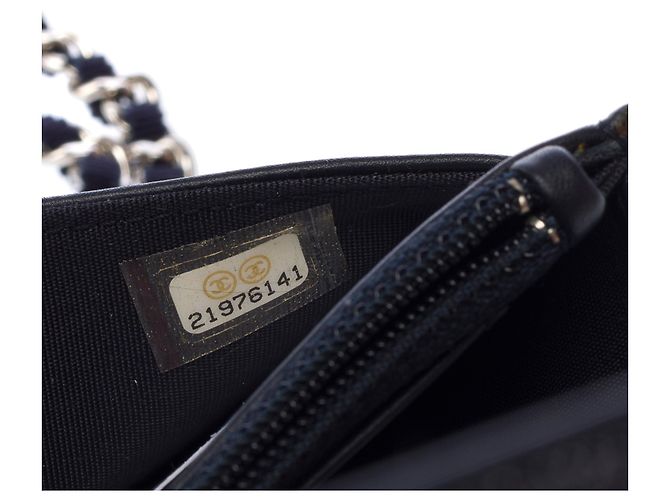 Borsa CHANEL Wallet on Chain in Denim Blu Navy - 103561 - vista 8