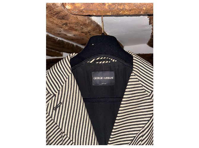 Giacca Blazer Vintage Giorgio Armani Nero Bianco - vista 3