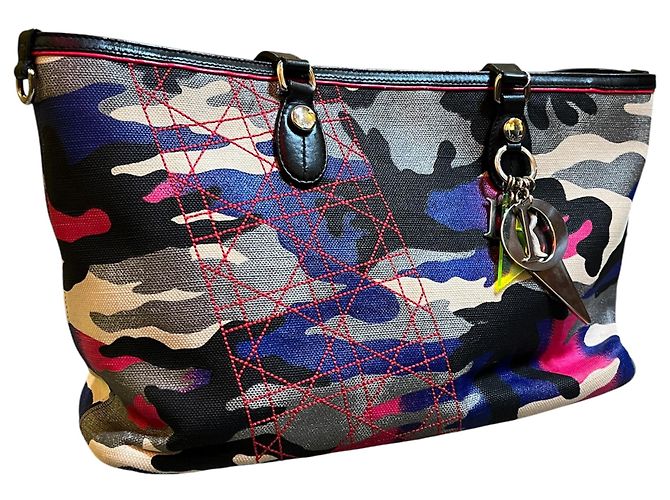 Tote Dior Anselm Reyle Medium Canvas Camouflage 2011 - vista 2