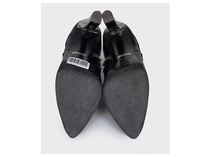 Schwarze Leder-Knöchelstiefel Roberto Cavalli Größe 40 gebraucht - Ansicht 5