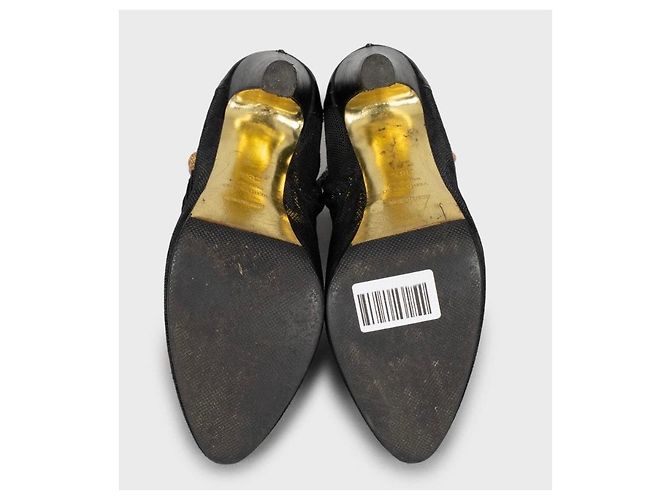Schwarze Leder-Stiefeletten Roberto Cavalli Größe 38.5 gebraucht - Ansicht 4