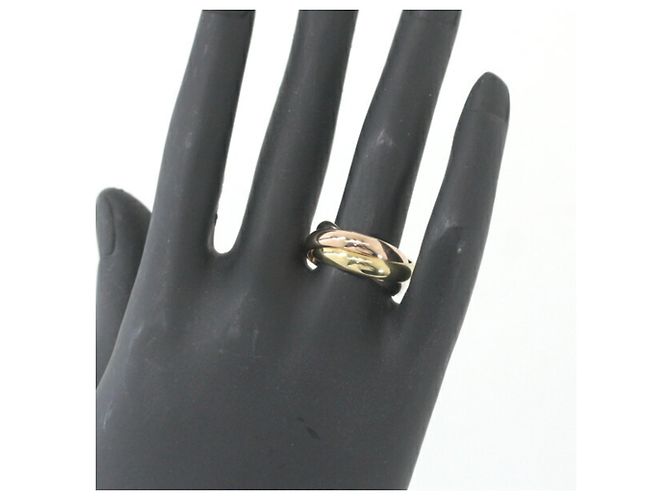 Anello Cartier Trinity in oro rosa bianco e giallo D'oro - vista 10