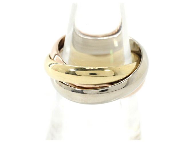 Anello Cartier Trinity in oro rosa bianco e giallo D'oro - vista 4