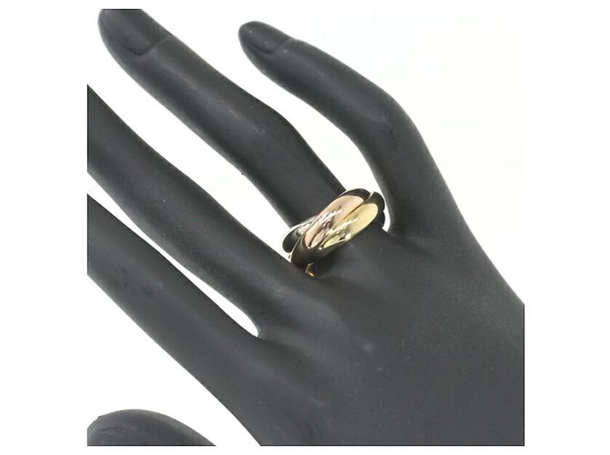 Anello Cartier Trinity in oro rosa bianco e giallo D'oro - vista 9