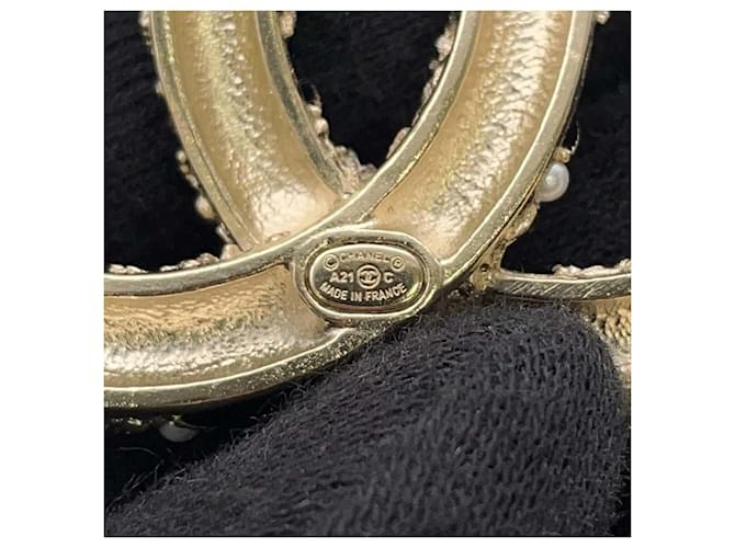Spilla Chanel in oro e strass D'oro - vista 7