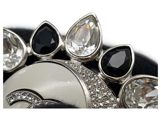 Chanel Coco Mark Strass-Brosche Silber - Ansicht 5