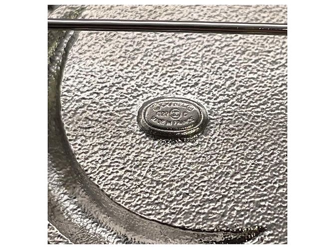 Chanel Coco Mark Strass-Brosche Silber - Ansicht 7