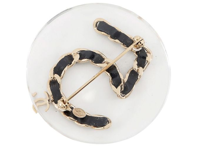 Spilla Chanel No. 5 Round Clear B18 B CHANEL BROACH Nero - vista 3